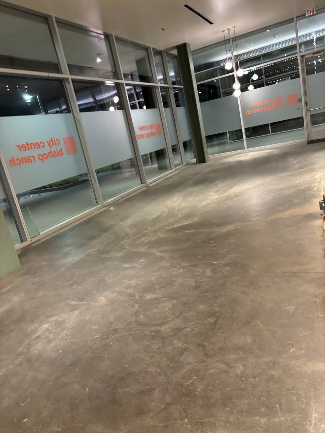 Cleared commercial floor after junk removal and renovation debris cleanup